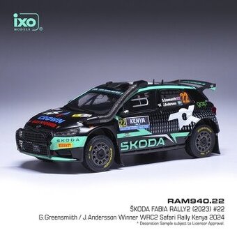 Modely Škoda Fabia Rally2 1:43 IXO