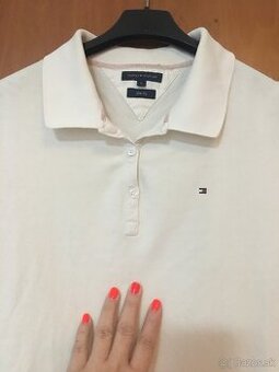 TOMMY HILFIGER originál white damsme tricko L
