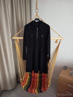 Dámske šaty čierne XL nové zo zipsom