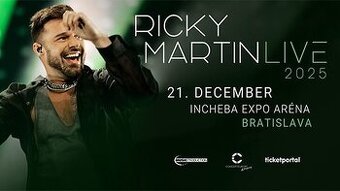 Ricky Martin – lístok / vstupenka | Bratislava Incheba (21.1 - 1