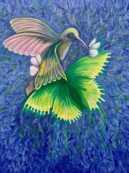 Akrylové obrazy, škrupinková a kombinovaná technika