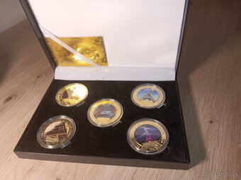 pozlatene pamatne PARÍŽ mince