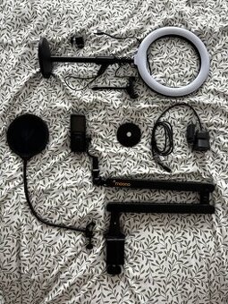 STREAMOVACÍ SET (kamera, mikrofón + pól filter a držiak)