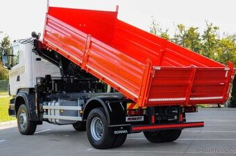 SCANIA R380 / 4X4 TROJSTRANNÝ SKLÁPAČ + HYDRAULICKÁ RUKA