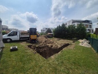 Zemné a výkopové práce minibagrom