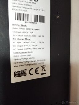 Predám menič 3 kw z jednou batériou 48 volt a 4 panely
