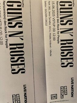 Guns N´ Roses Golden Circle Hradec Králové 15.6.2025