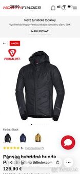 Ultraľahká hybridná Primaloft bunda North Finder (ako nová)