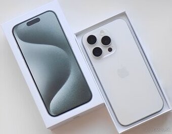 iPhone 15 Pro White Titanium BATERIE 100% TOP - 1