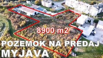 Stavebný pozemok 8900 m2 pre Developera - Myjava Jablonská