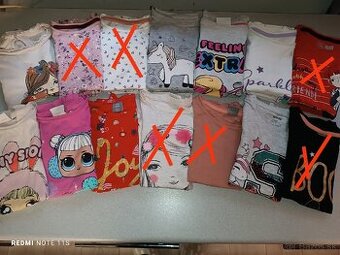 Balík tričiek dlhý rukáv veľ.128