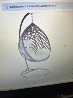 Záhradné hojdacie kreslo