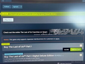 The Last of Us part1 Steam key/klúč