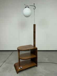Art deco dizajn kúsky  lampa +stolíky Halabala