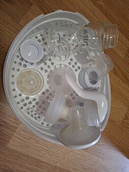 Odsávačka Philips +sterilizátor + nová fľaša plus cumeľ Phil