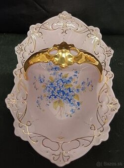 Růžový porcelán, košíček, Chodov