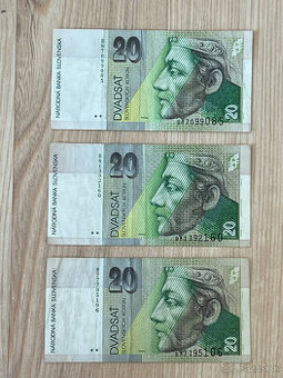 Slovenské bankovky 20 SK