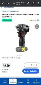 Predám rázový uťahovak parkside PPDSSA 12 A1