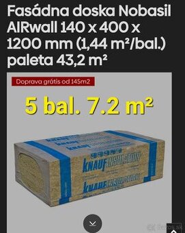 Fasadna izolácia knauff 140mm a 50mm