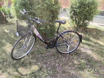 Cestný dámsky bicykel s košíkom Olpran