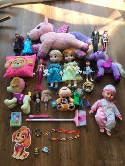 Hračky/Anna, Elza, Skye, barbie, minecraft…