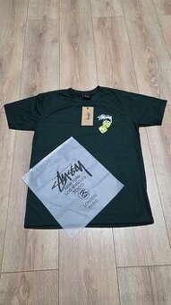 Stüssy Fuzzy Dice Tee dark green/neon green - 1