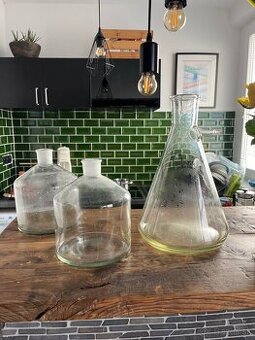 Chemické/ labiratórne sklo I retro I dekorácia I váza