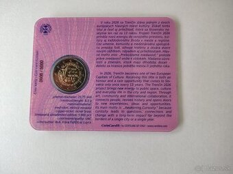 Zberateľská karta s 2€ pamätnou mincou EHM Trenčín