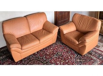 Kožená sedací souprava 2+1, 3202