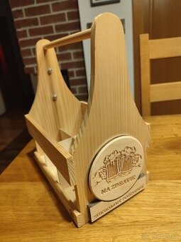 Nosič / box na pivo, drevený pre Martina