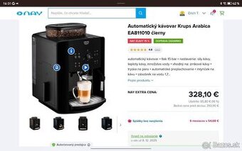 Plnoautomaticky kavovar Krups Arabica EA8110