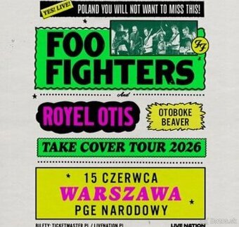 FOO FIGHTERS vstupenky Warszawa