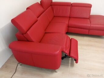 luxusná pohovka z pravej kože 240x210 cm TOP STAV