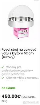 Stroj na výrobu cukrovej vaty - nový Aj s krytom.
