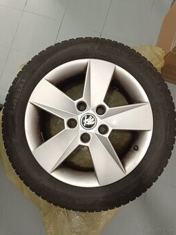 Originál Škoda R16 elektróny 5x112 + Zimné gumy 205/55