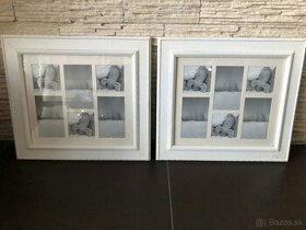 2ks biely zdobený provance rám na fotky - 1