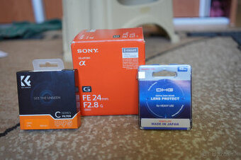 Sony FE 2,8/24 G + UV a polarizačný filter