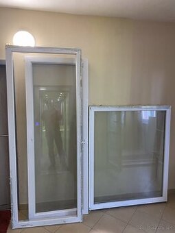 🛑 Predám plastové balkónové dvere a fixné okno 🛑
