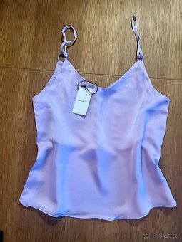 Fialový saténový top, 36, Gate