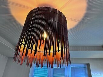 Bambusovy luster + lampa