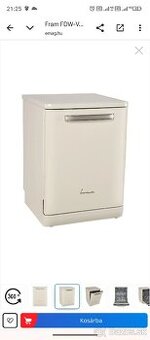 Fram FDW-VRR606BGE++ retro umývačka riadu, béžová.