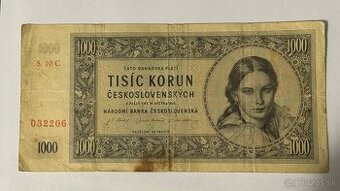 Stare bankovky 1000 Kčs 50 Kčs