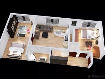 Prenajmem 3i byt v Starom meste-Karadžičova,1000eur/m. vr.EN