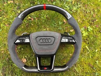 -AUDI KARBON / ALKANTARA SPORTOVY VOLANT -vyhrievaný-