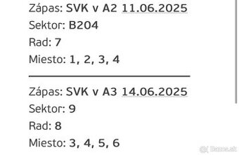 Listky na zapasy Slovenska euro u21 na 11.4 a 14.4