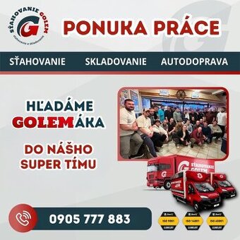 Golemáci hľadajú posily 🚚
