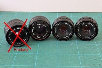 Predám objektívy na Praktica PB bajonet + redukciu na Fuji