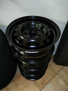 Predám sadu úplne nových plechových diskov 5x114,3 r15