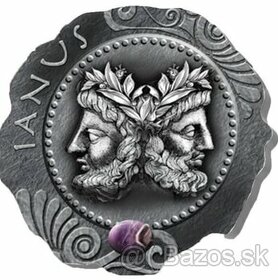investičné strieborne mince -  rímsky boh Janus