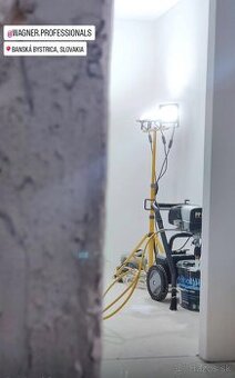 Maliarske práce pomocou Airless technológie (striekanie)